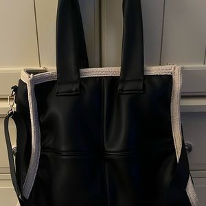 Black oversized shoulder bag
